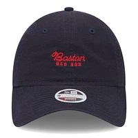 Women's New Era Navy Boston Red Sox Script 9TWENTY Adjustable Hat