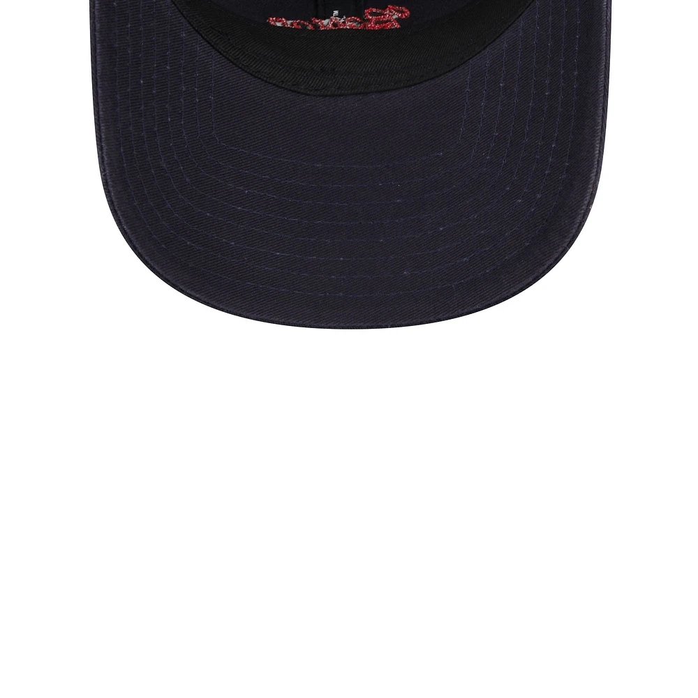 Casquette réglable bleu marine Boston Red Sox Script 9TWENTY New Era pour femme