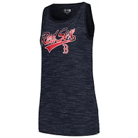 Débardeur actif New Era bleu marine Boston Red Sox Space-Dye pour femme