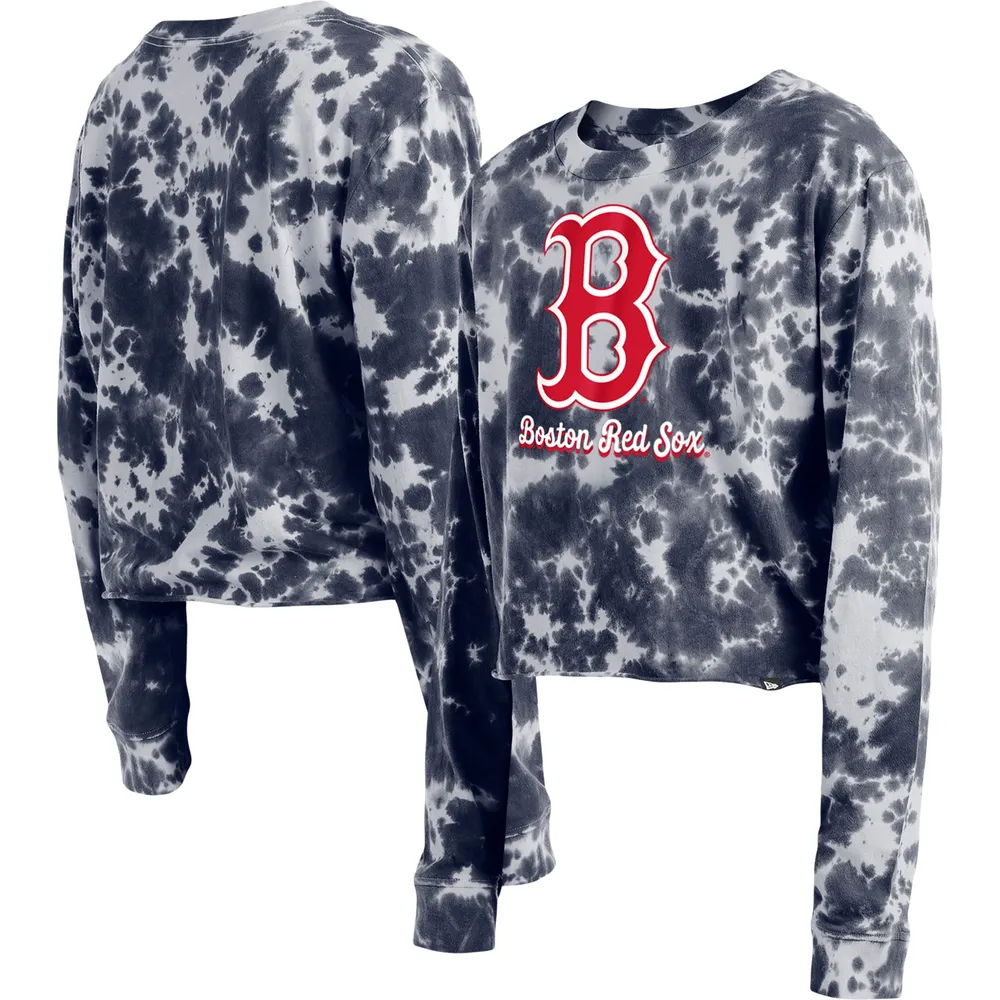 Lids Boston Red Sox New Era Women's Tie-Dye Cropped Long Sleeve T-Shirt -  Navy