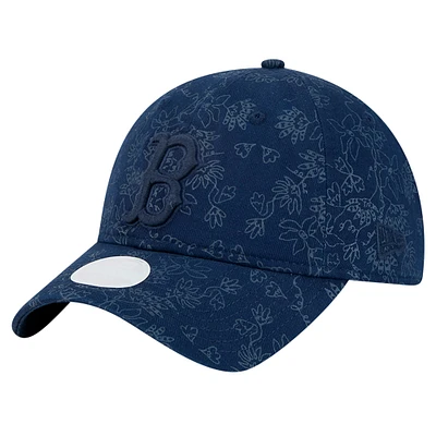 Women's New Era Navy Boston Red Sox Tonal Floral 9TWENTY Adjustable Hat