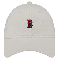 Casquette ajustable Chrome Cozy 9FORTY Boston Red Sox blanche New Era pour femme