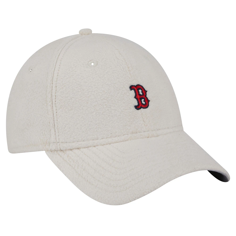 Women's New Era White Boston Red Sox Chrome Cozy 9FORTY Adjustable Hat