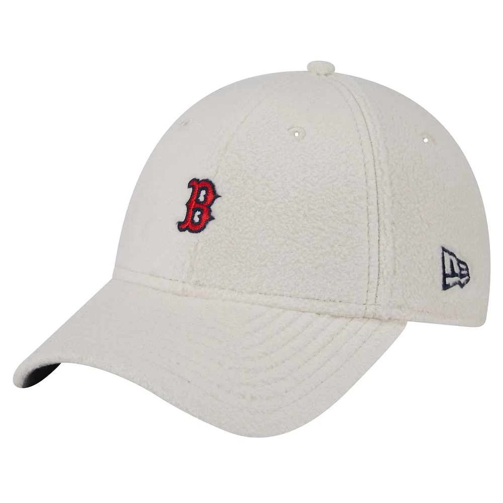 Casquette ajustable Chrome Cozy 9FORTY Boston Red Sox blanche New Era pour femme