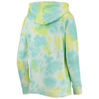 Women's New Era White Boston Red Sox Tie-Dye Full-Zip Hoodie