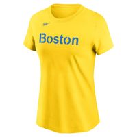 Women's Nike David Ortiz Gold Boston Red Sox City Connect Name & Number T-Shirt