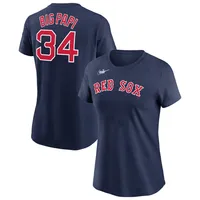 Men's Nike Red/Navy Boston Red Sox Wordmark Tri-Blend Raglan 3/4