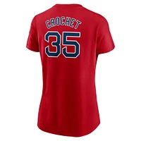 Women's Nike Garrett Crochet Red Boston Sox Fuse Name & Number T-Shirt