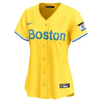 Maillot Nike Gold Boston Red Sox City Connect Limited pour femme