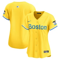 Maillot Nike Gold Boston Red Sox City Connect Limited pour femme