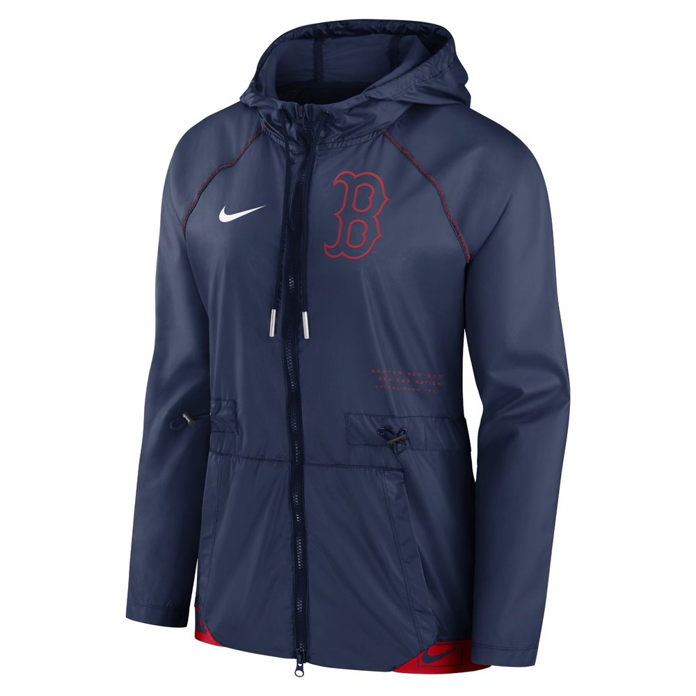 Women's Nike Navy/Red Boston Red Sox Statement Raglan Full-Zip Hoodie Jacket