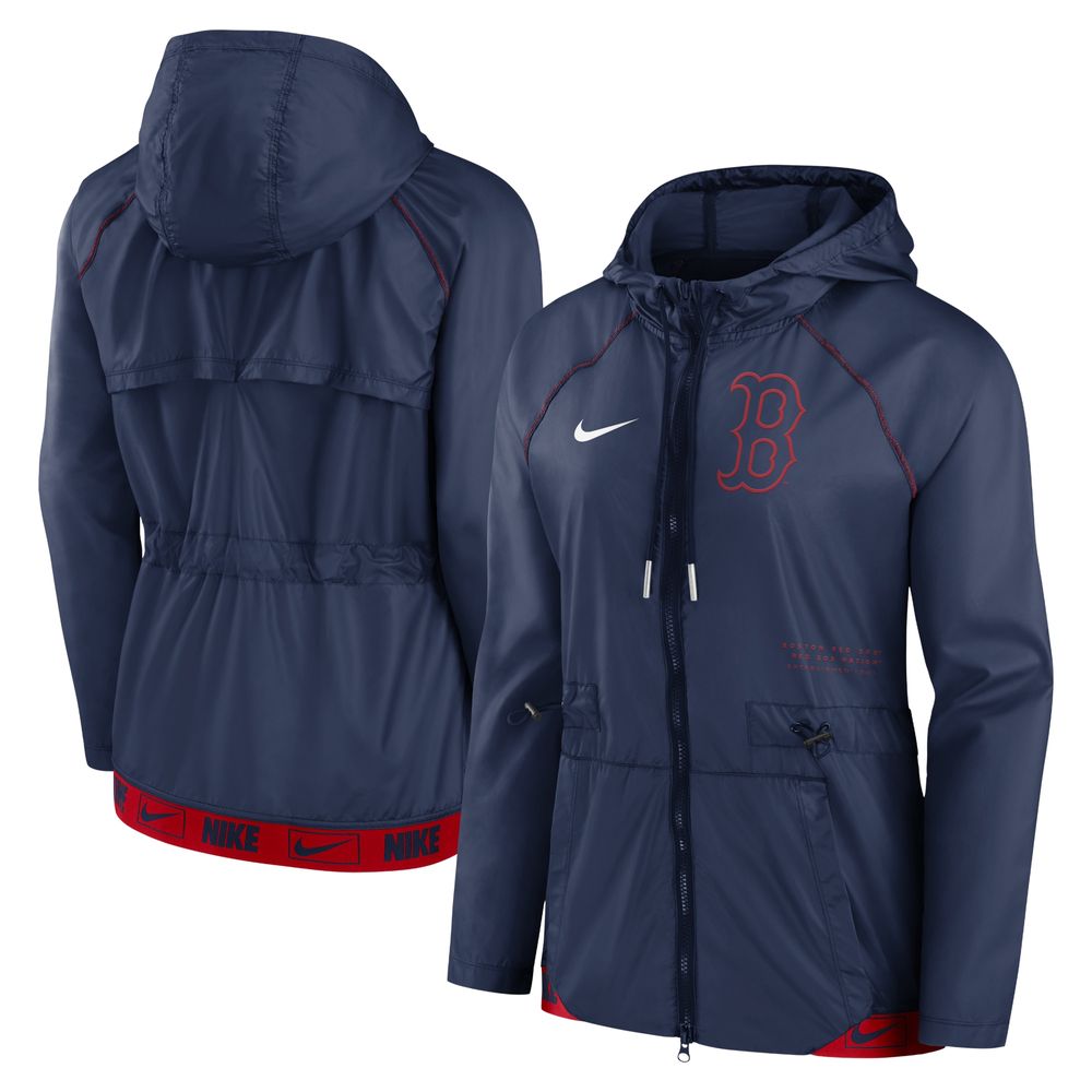 Women's Nike Navy/Red Boston Red Sox Statement Raglan Full-Zip Hoodie Jacket