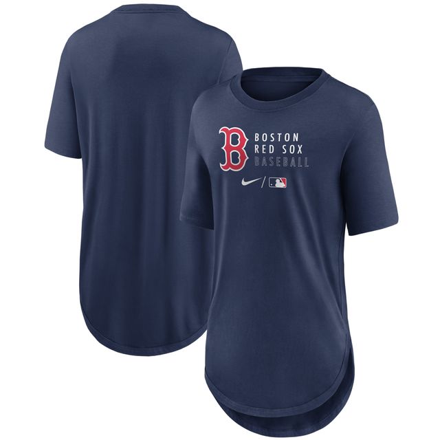 T-shirt Nike Boston Red Sox Authentic Collection Baseball Fashion Tri-Blend pour femme, bleu marine