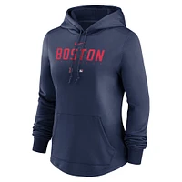 Sweat à capuche Performance d'avant-match Nike Boston Red Sox Authentic Collection pour femme - Bleu marine