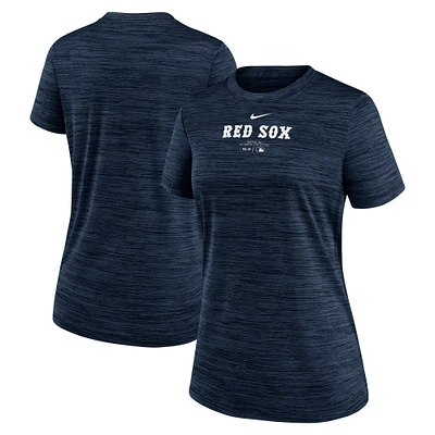 T-shirt Nike pour femmes, bleu marine, Boston Red Sox, Authentic Collection Velocity Performance