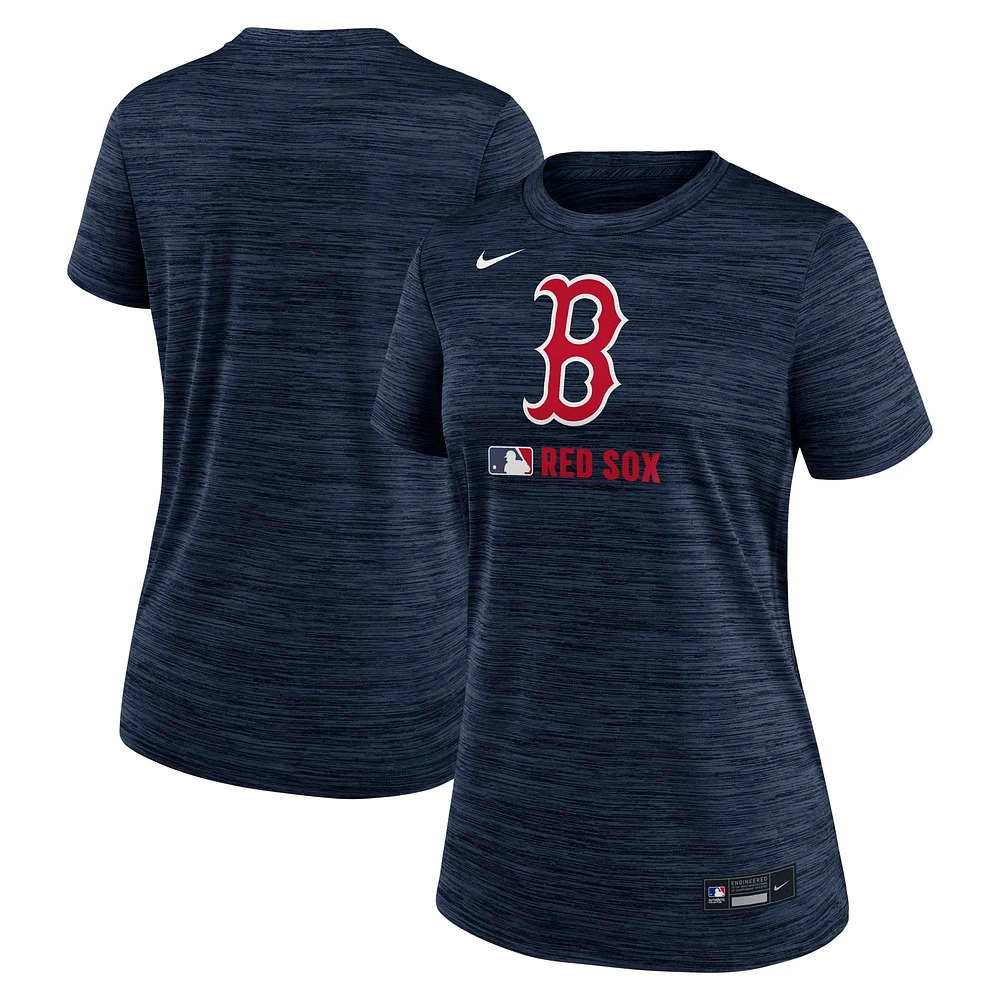 Women's Nike  Navy Boston Red Sox Authentic Collection Velocity Performance T-Shirt