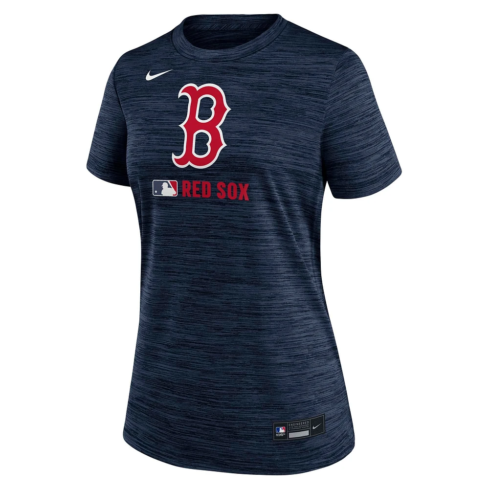 Women's Nike  Navy Boston Red Sox Authentic Collection Velocity Performance T-Shirt