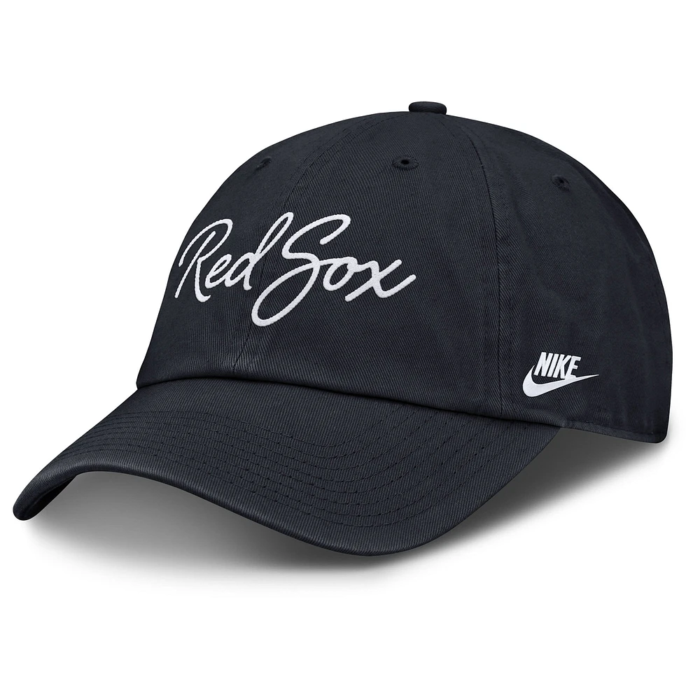 Casquette ajustable Nike bleu marine Boston Red Sox Cooperstown Club Script pour femme