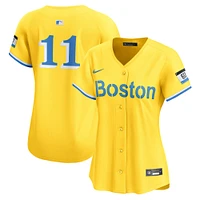 Maillot de joueur Nike Rafael Devers doré des Red Sox Boston City Connect Limited pour femme