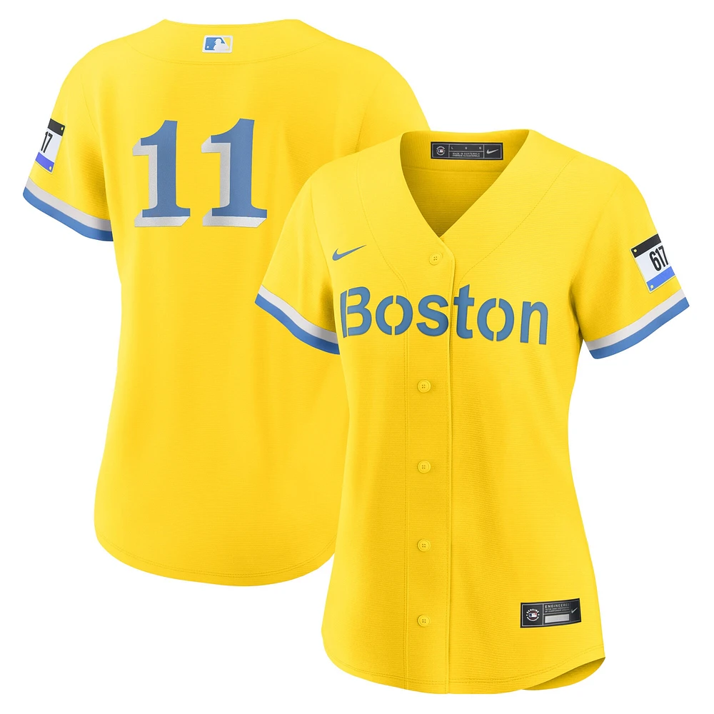 Women's Nike Rafael Devers Gold Boston Red Sox Connect Replica Player Jersey