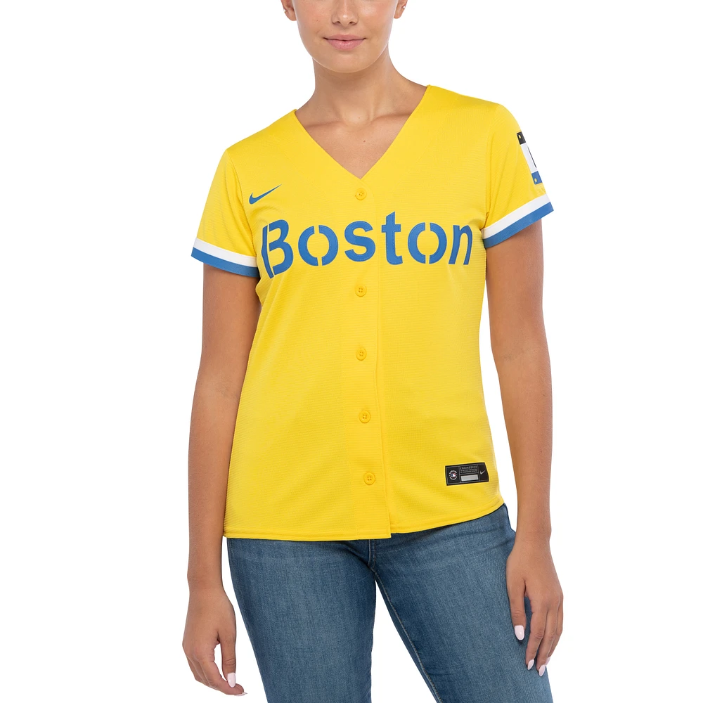 Women's Nike Rafael Devers Gold Boston Red Sox Connect Replica Player Jersey