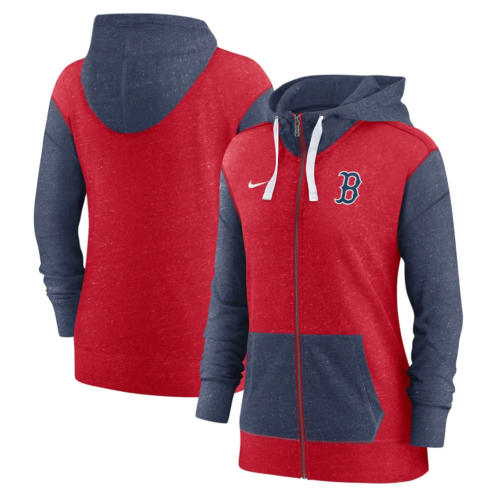 Sweat à capuche entièrement zippé Nike Red Boston Sox pour femme