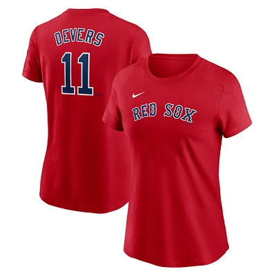 T-shirt Nike rouge Boston Red Sox Fuse avec nom et numéro pour femme