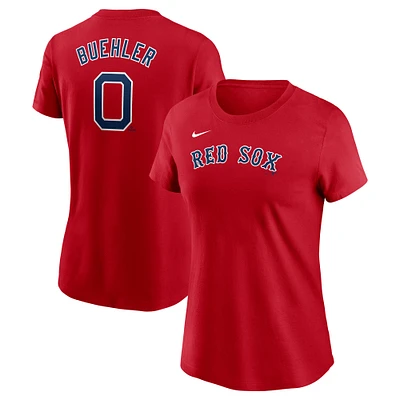 Women's Nike Walker Buehler Red Boston Sox Fuse Name & Number T-Shirt