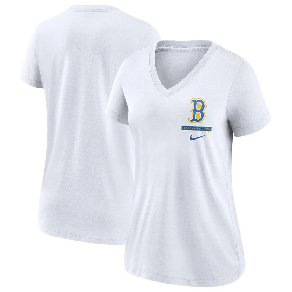Lids Boston Red Sox Nike Women's City Connect Tri-Blend V-Neck T-Shirt -  White