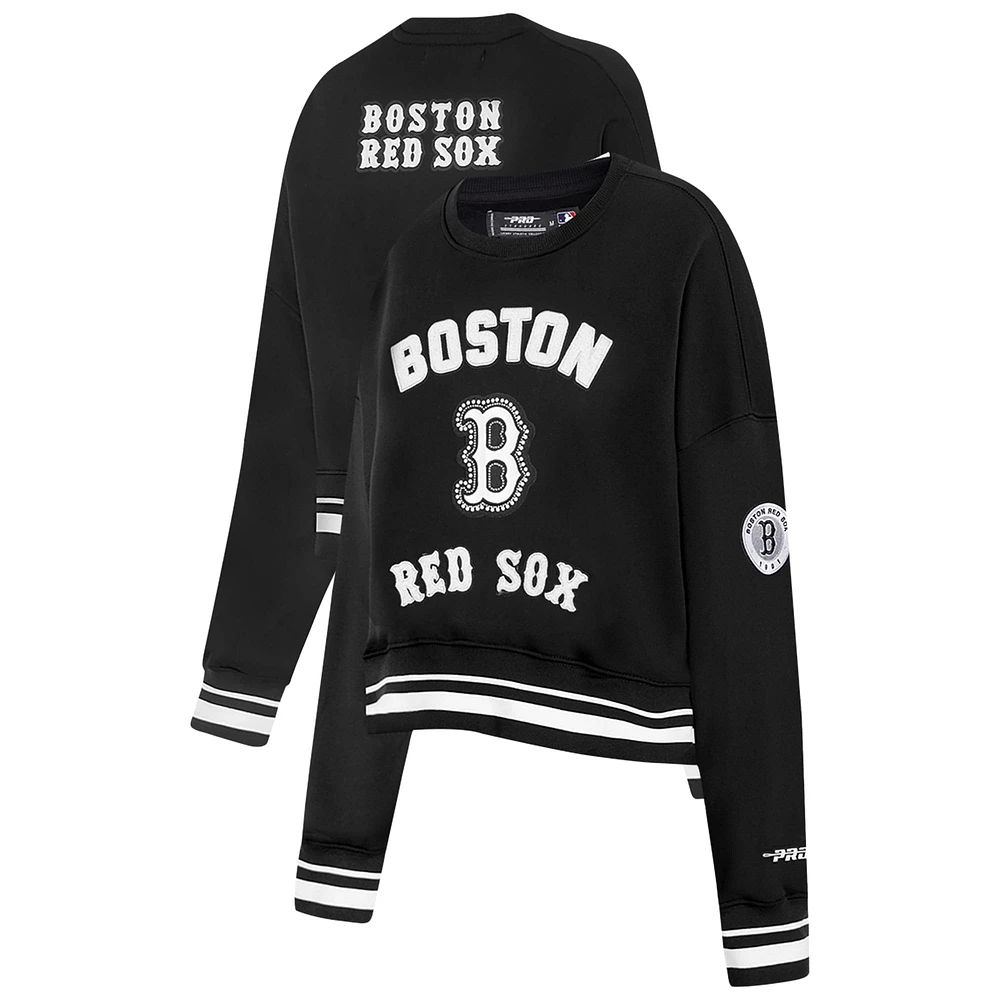 V110751 RedSox SWTLADCRW COL ROND FLC POUR FEMMES NOIR AVEC PERLES ET CÔTELÉ LBRC314726-BLK #2