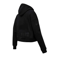 Sweat à capuche court triple noir Pro Standard Boston Red Sox pour femme