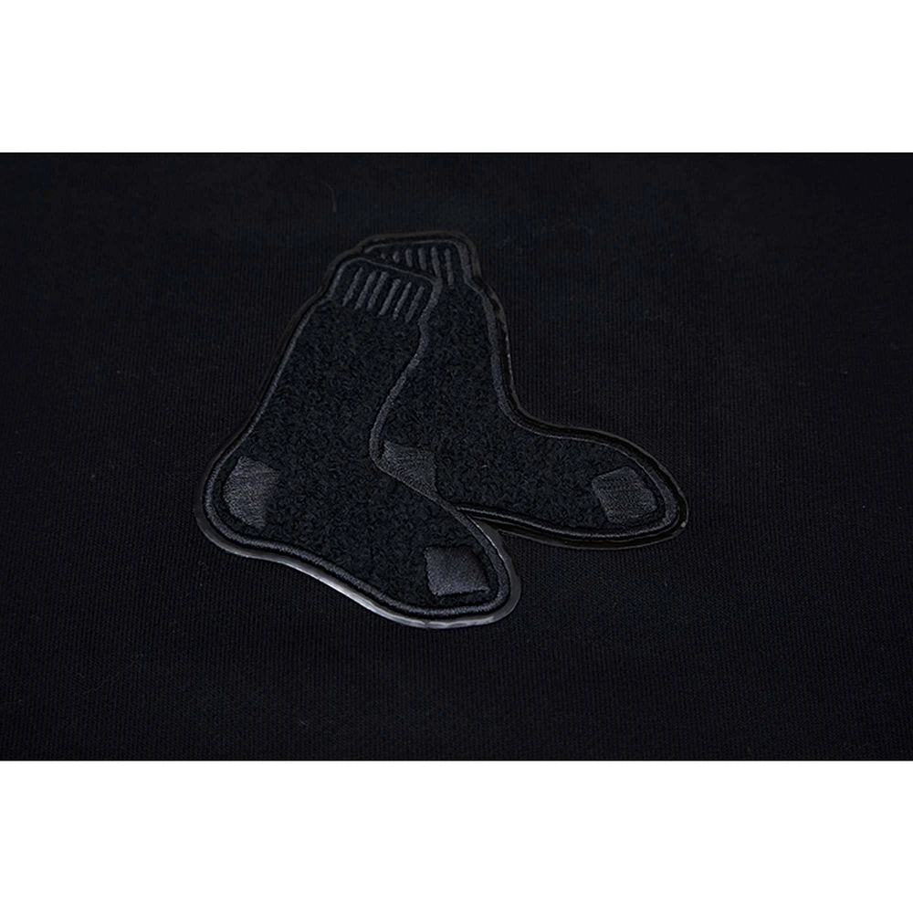 Sweat à capuche court triple noir Pro Standard Boston Red Sox pour femme