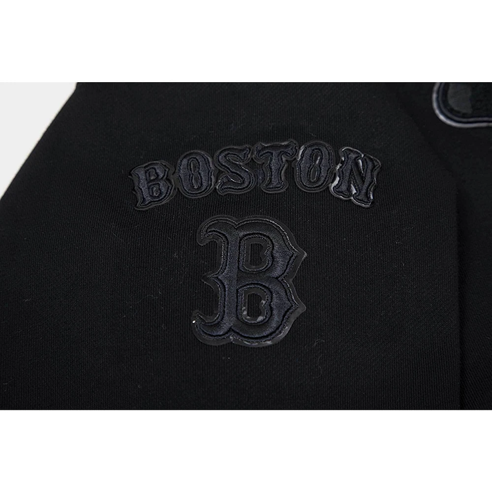 Sweat à capuche court triple noir Pro Standard Boston Red Sox pour femme