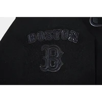 Sweat à capuche court triple noir Pro Standard Boston Red Sox pour femme
