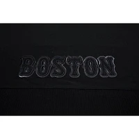 Sweat à capuche court triple noir Pro Standard Boston Red Sox pour femme