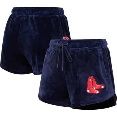 Boston Red Sox Pro Standard Women's Classic Velour Lounge Shorts - Navy