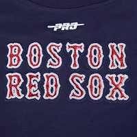 Women's Pro Standard  Navy Boston Red Sox Game Day Classics Baby Doll Cropped T-Shirt
