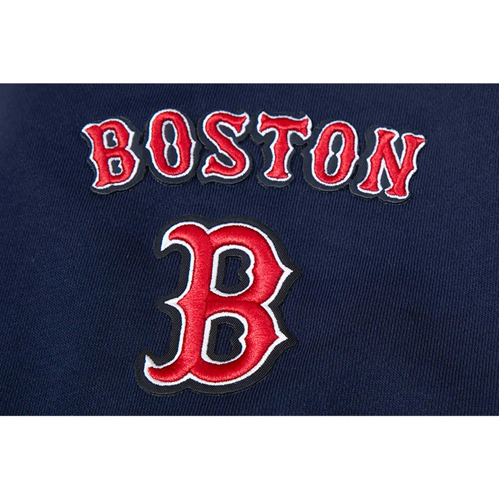 Women's Pro Standard Navy Boston Red Sox Mash Up Pullover Sweatshirt