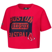 Women's Pro Standard Red Boston Sox Made To Play Boxy Cropped T-Shirt