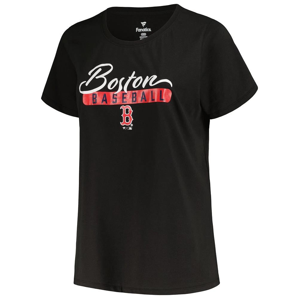 Ensemble combiné de t-shirts Profile des Red Sox Boston pour femme, noir/gris chiné