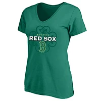 Women's Profile  Kelly Green Boston Red Sox Plus Celtic V-Neck T-Shirt
