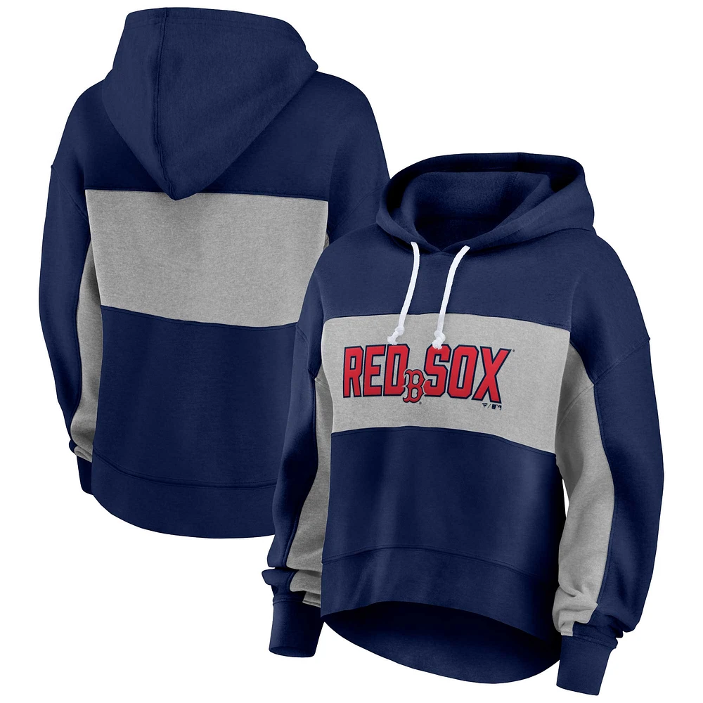 Women's Profile Navy Boston Red Sox Plus Pullover Hoodie