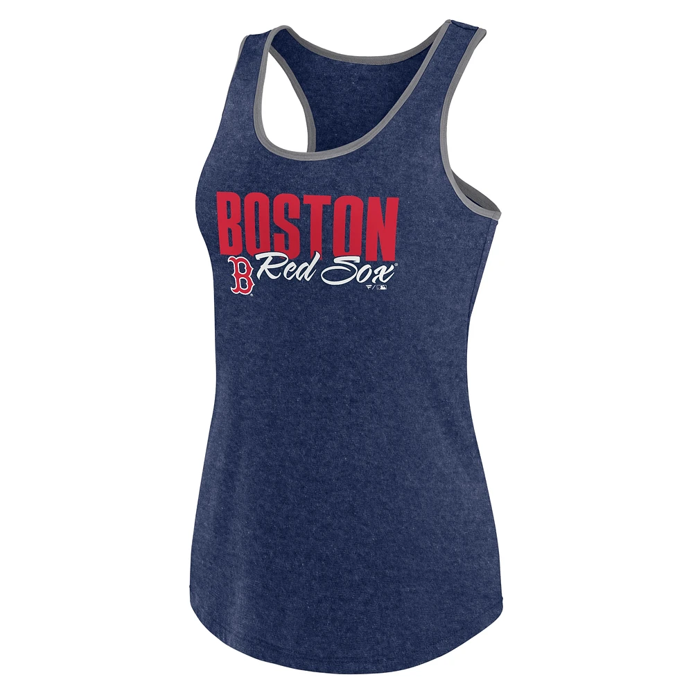Women's Profile Navy Boston Red Sox Plus Racerback Tank Top