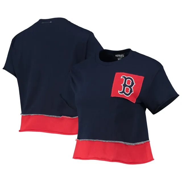Lids Boston Red Sox New Era Women's Baby Jersey Cropped Long Sleeve T-Shirt  - Navy