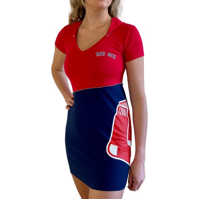 Robe à capuche Refried Apparel rouge/bleu marine Boston Red Sox pour femme