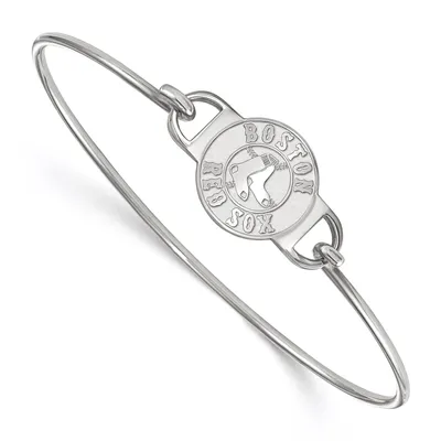 Boston Red Sox Women's Logo Bangle Bracelet - Silver