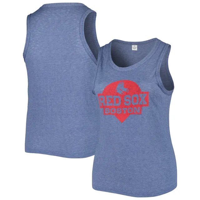 Soft As A Grape Navy Houston Astros Plus Size High Neck Tri-Blend Tank Top