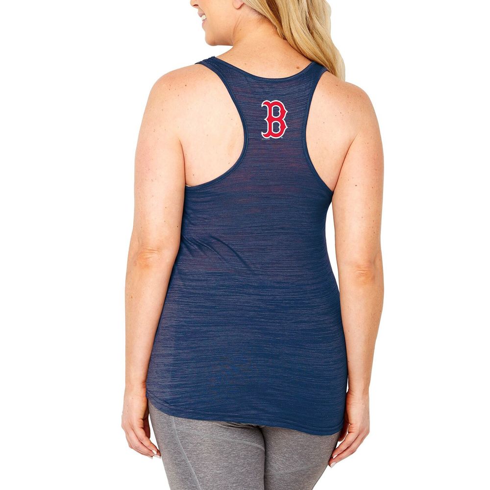 Women's Soft as a Grape Navy Boston Red Sox Plus Swing for the Fences Racerback Tank Top