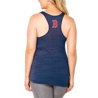 Women's Soft as a Grape Navy Boston Red Sox Plus Swing for the Fences Racerback Tank Top