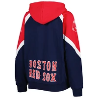 Women's Starter Navy/Red Boston Red Sox Hail Mary Full-Zip Hoodie